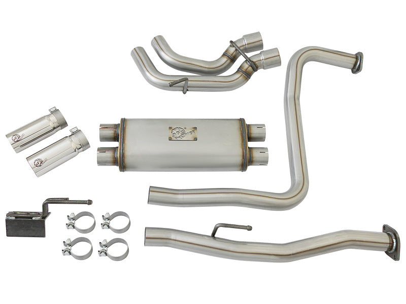 aFe Fits Rebel Series 3in SS Cat-Back Exhaust System W/ Polished Tip 04-15