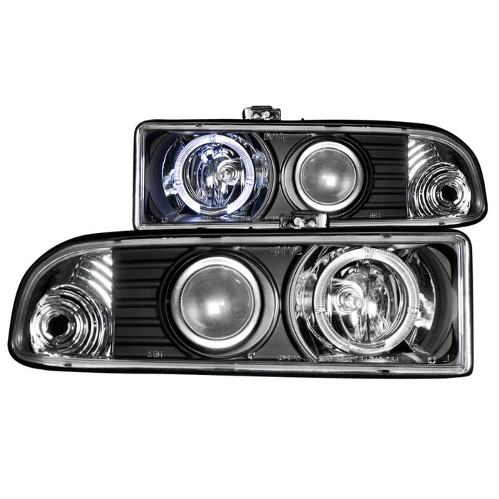 Anzo Fits 1998-2005 Chevrolet S-10 Projector Headlights W/ Halo Black