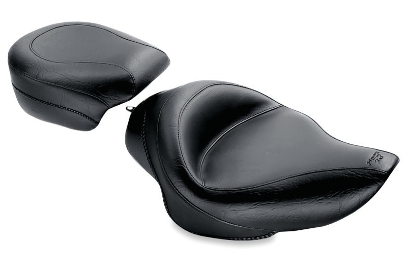 Fits Mustang 04-21 Harley Sportster 3.3 GAL Standard Touring Solo Seat - Black