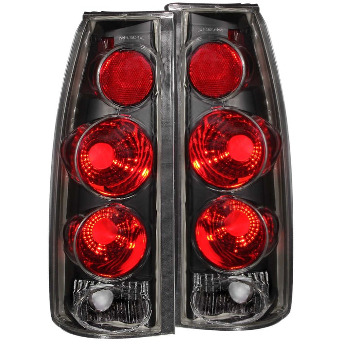 Anzo Fits 1999-2000 Cadillac Escalade Taillights Black 3D Style