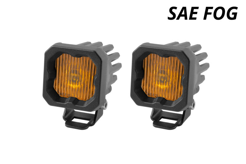 Diode Dynamics Stage Fits Series C1 LED Pod - Yellow SAE Fog Standard ABL (Pair)