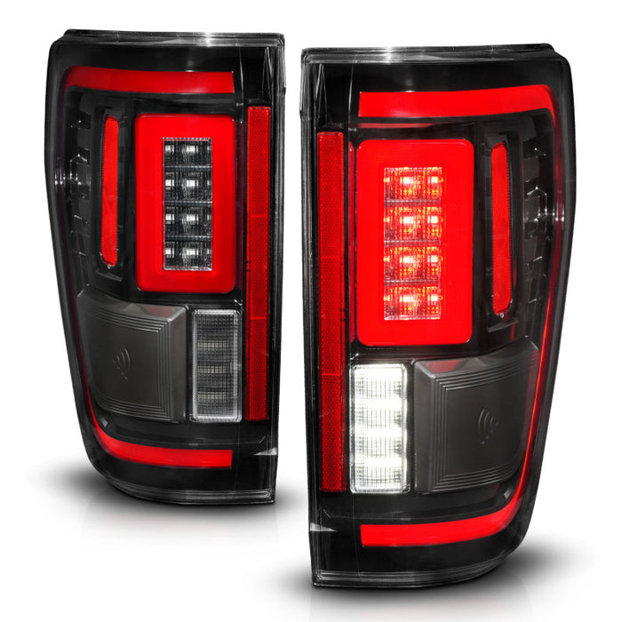 Anzo Fits 21-23 Ford F-150 LED Taillights Seq. Signal W/blis Cover - Black (For