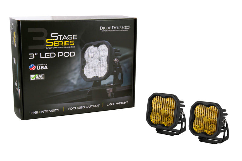 Diode Dynamics Fits SS3 Pro ABL - Yellow Flood Standard (Pair)