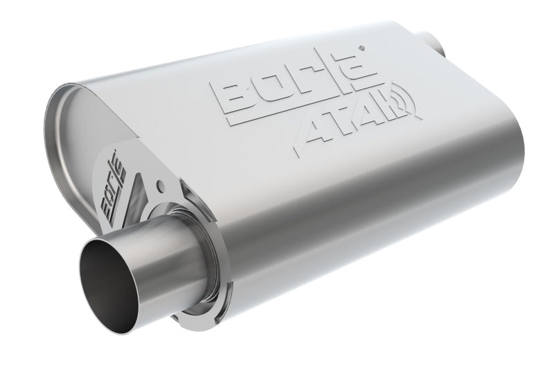 Borla CrateMuffler Fits BB Mopar 383/413/426/440 ATAK 2.5in Offset/Offset