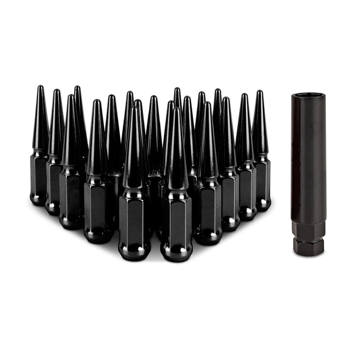 Mishimoto Fits Steel Spiked Lug Nuts M12x1.5 20pc Set - Black