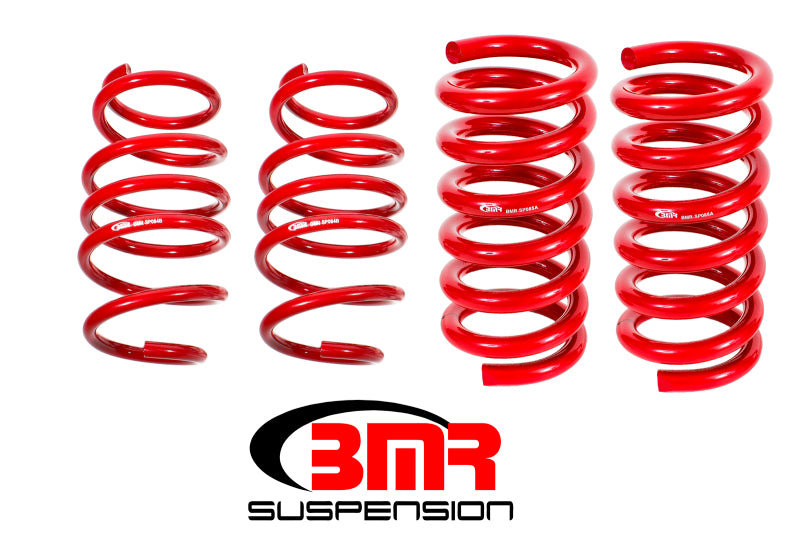 BMR Fits 15-17 S550 Mustang Handling Version Lowering Springs (Set Of 4) - Red
