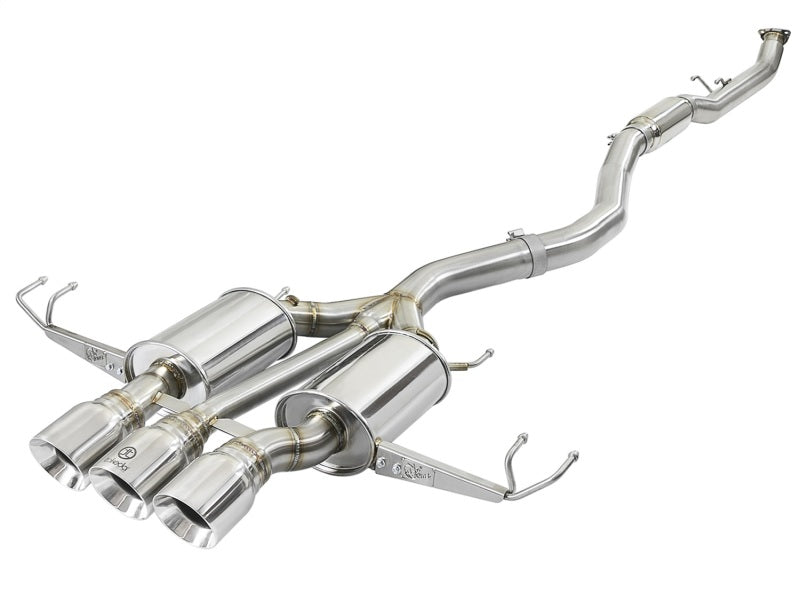 aFe Takeda Fits 3in 304 SS Cat-Back Exhaust W/ Tri-Polished Tips 17-18 Honda