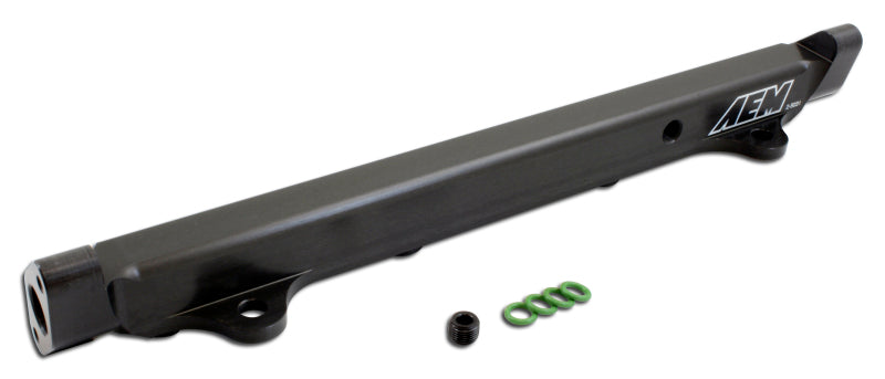 AEM Fits 03-06 Evo 8 &amp; 9 Black Fuel Rail