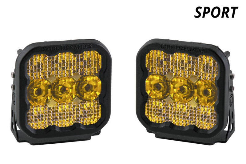 Diode Dynamics Fits SS5 LED Pod Sport - Yellow Driving (Pair)