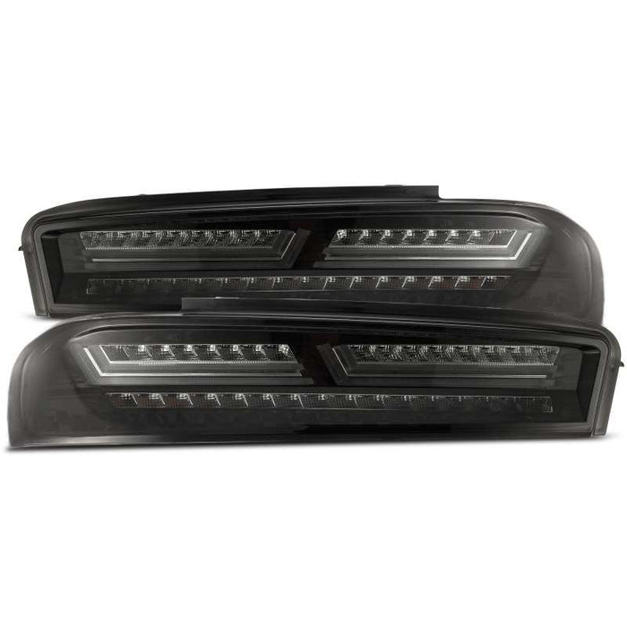 AlphaRex Fits 16-18 Chevrolet Camaro PRO-Series LED Tail Lights Jet Black