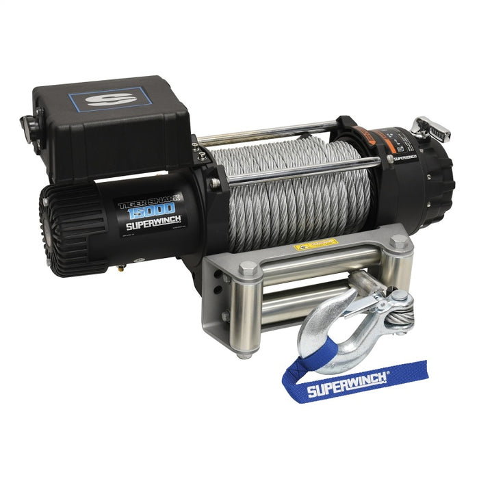 Superwinch 15000 LBS 12V DC Fits 7/16in x 82ft Wire Rope Tiger Shark 11500 Winch