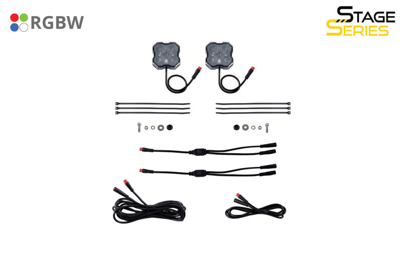 Diode Dynamics Stage Fits Series RGBW LED Rock Light (Add-on 2-pack)