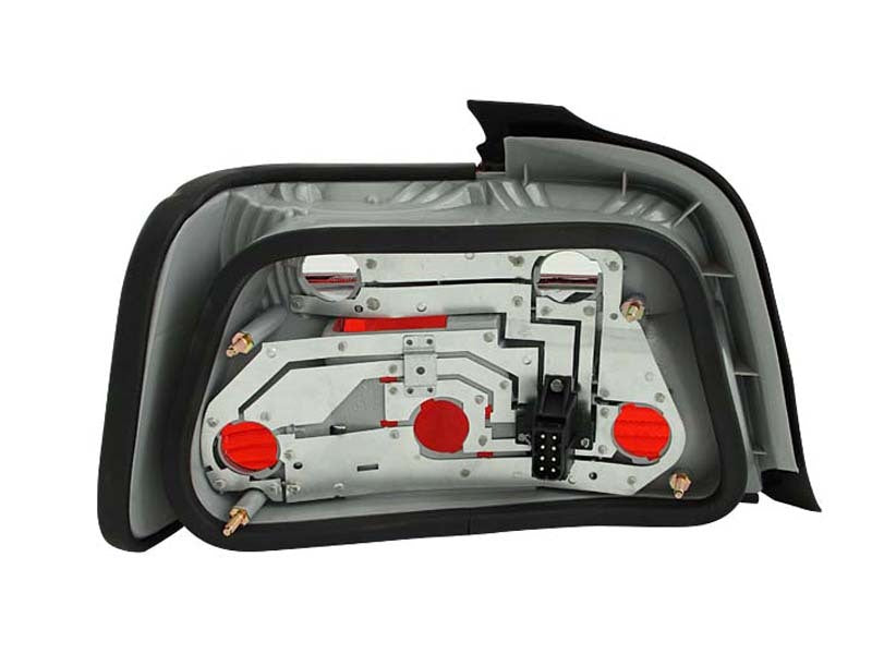 Anzo Fits 1992-1998 BMW 3 Series E36 Sedan Taillights Red/Clear