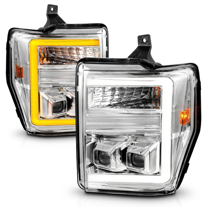 Anzo Fits 08-10 Ford F-250 - F-550 Super Duty Projector Headlights W/ Light Bar