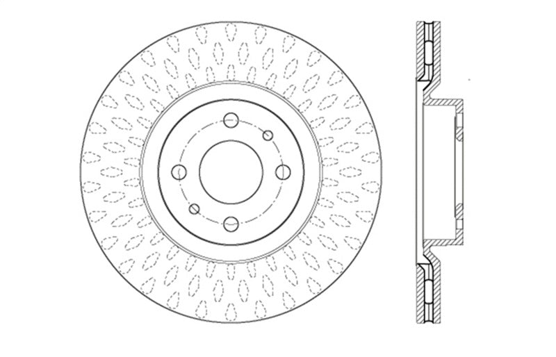 Stoptech Slotted &amp; Drilled Fits Sport Brake Rotor