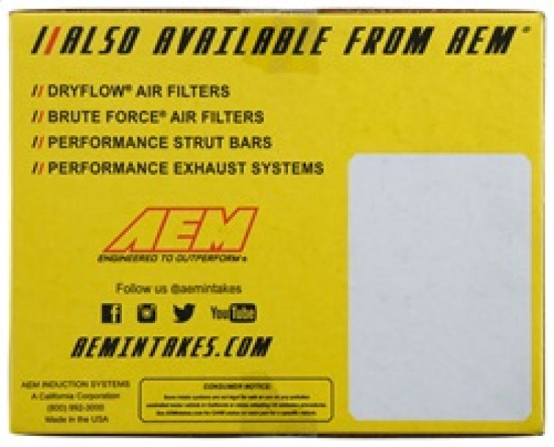 AEM IND Short Fits Ram Intake Sys