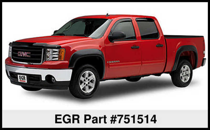 Egr Fits 07-13 GMC Sierra LD 6-8ft Bed Rugged Look Fender Flares - Set (751514)