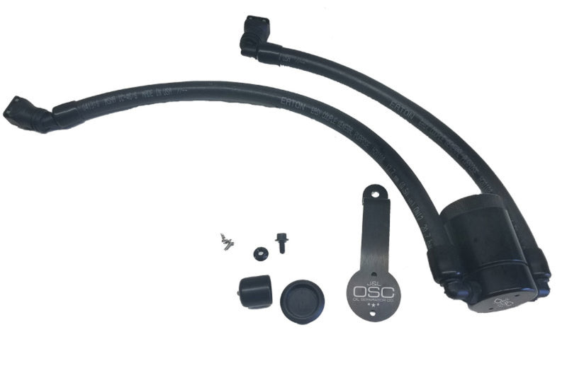 J&amp;L Fits 2018-2023 Ford Mustang GT Driver Side Oil Separator 3.0 - Black