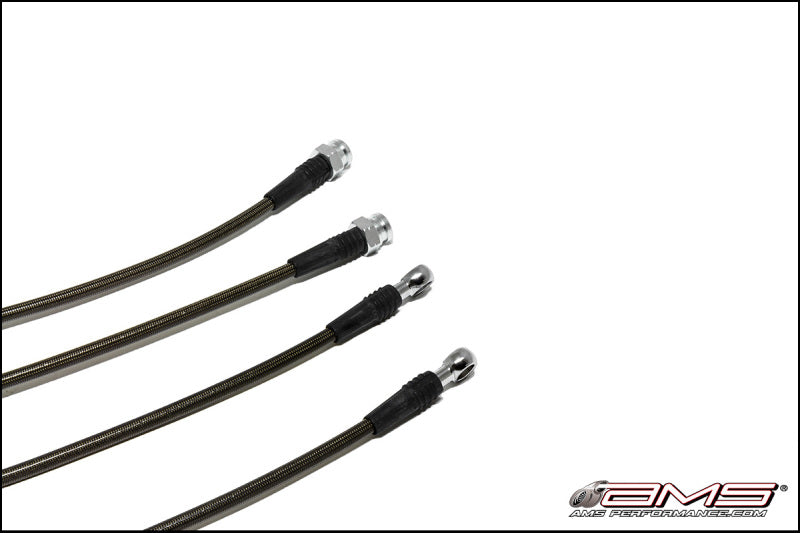 Ams Fits Performance 08-15 Mitsubishi EVO X Stainless Steel Brake Lines (4