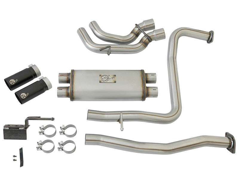 aFe POWER Fits Rebel Series 2-1/2in 409 SS Cat Back Exhaust W/ Black Tips 16-17