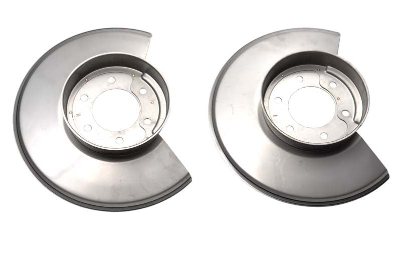 Kentrol Fits 78-86 Jeep CJ Disc Brake Dust Cover Pair - Polished Silver