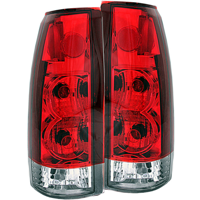 Anzo Fits 1999-2000 Cadillac Escalade Taillights Red/Clear - New Gen