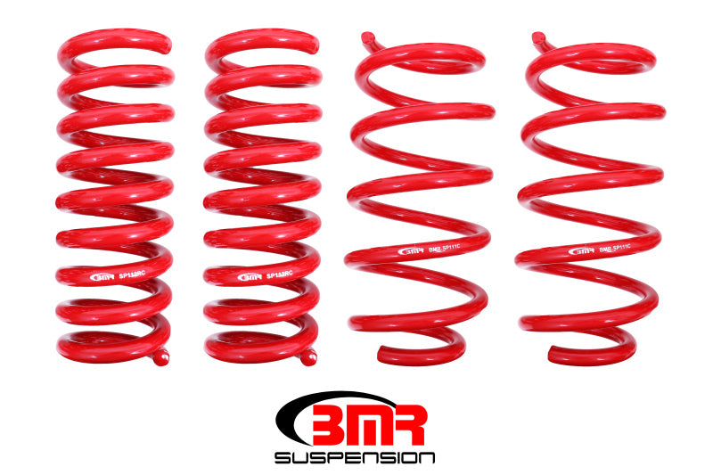 BMR Fits 08-19 Dodge Challenger Lowering Springs 1.25in Drop - Set Of 4 - Red