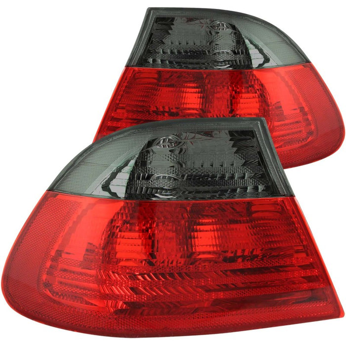 Anzo Fits 2000-2003 BMW 3 Series E46 Taillights Red/Smoke - Outer