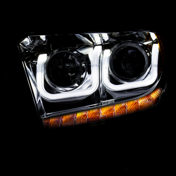 Anzo Fits 2014-2016 Toyota Tundra Projector Headlights W/ U-Bar Chrome