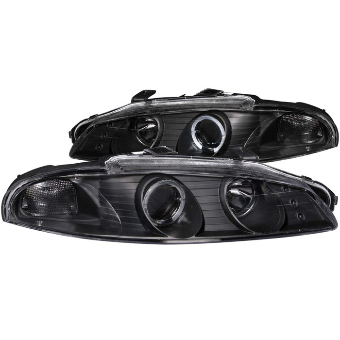 Anzo Fits 1997-1999 Mitsubishi Eclipse Projector Headlights W/ Halo Black G2