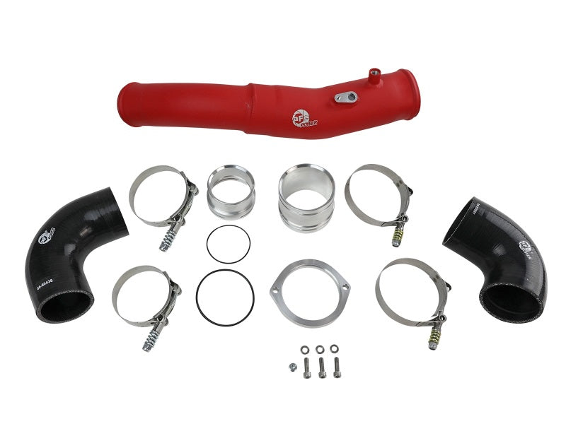 aFe Fits 2020 Toyota Supra 3.0L 3in Red Intercooler Tube - Hot