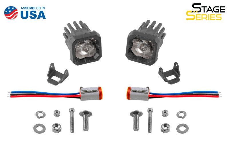 Diode Dynamics Stage Fits Series C1 LED Pod Pro - White Flood Standard RBL