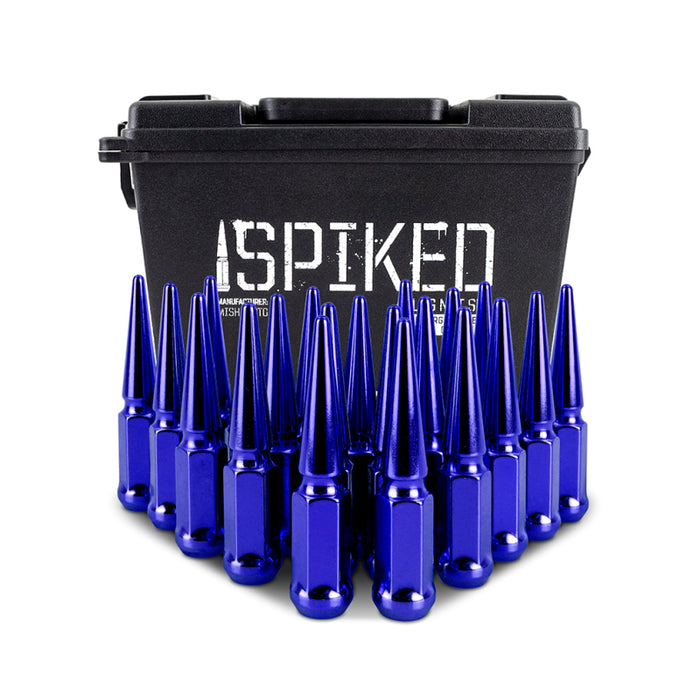 Mishimoto Fits Steel Spiked Lug Nuts M12x1.5 20pc Set - Blue