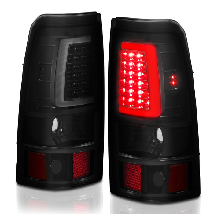 Anzo Fits 2003-2006 Chevy Silverado 1500 LED Taillights Plank Style Black