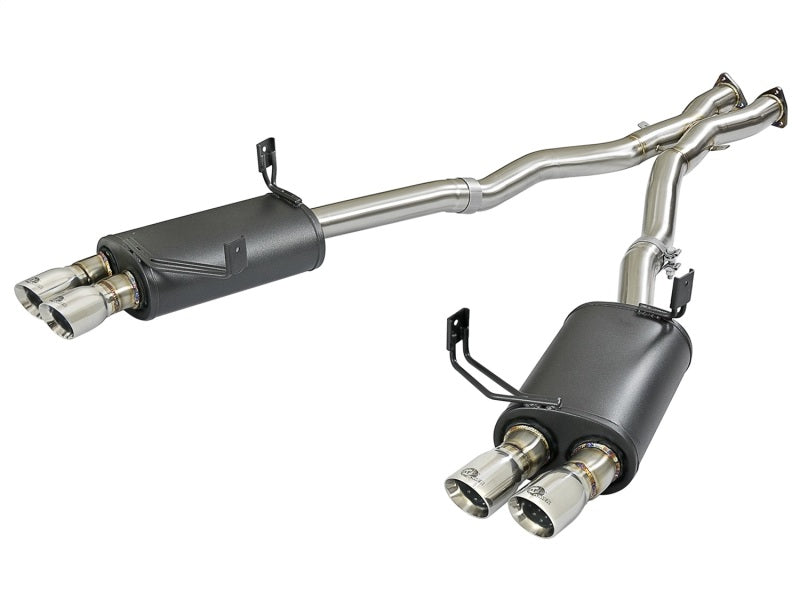 aFe MACH Force-Xp Fits 2-1/2in 304 SS Cat-Back Exhaust W/polished Tips 05-08 BMW