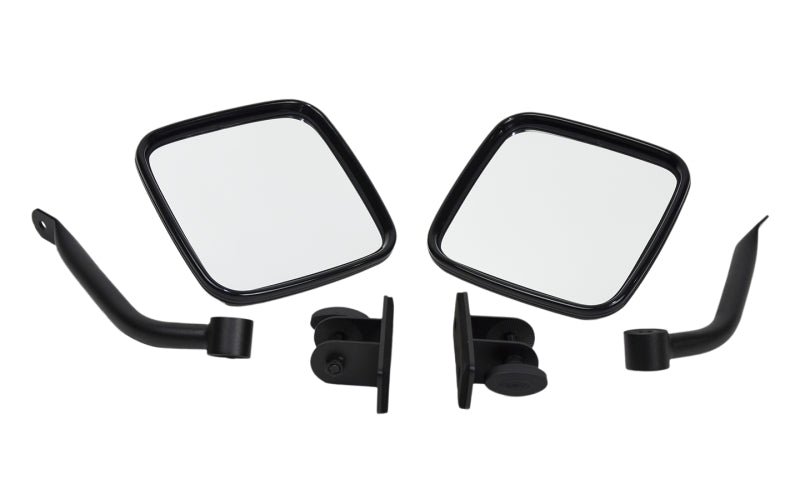 Kentrol Fits 97-18 Jeep Wrangler TJ/JK E-Z Detach Mirrors Pair - Textured Black