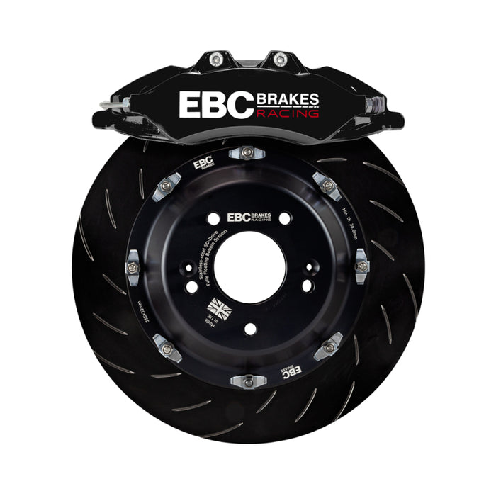 EBC Racing Fits 2019+ Toyota GR Supra Black Apollo-6 Calipers 380mm Rotors Front