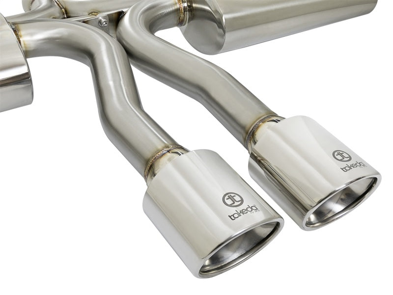 aFe Takeda Fits 3in 304 SS Cat-Back Exhaust System W/polished Tips 2017+ Honda