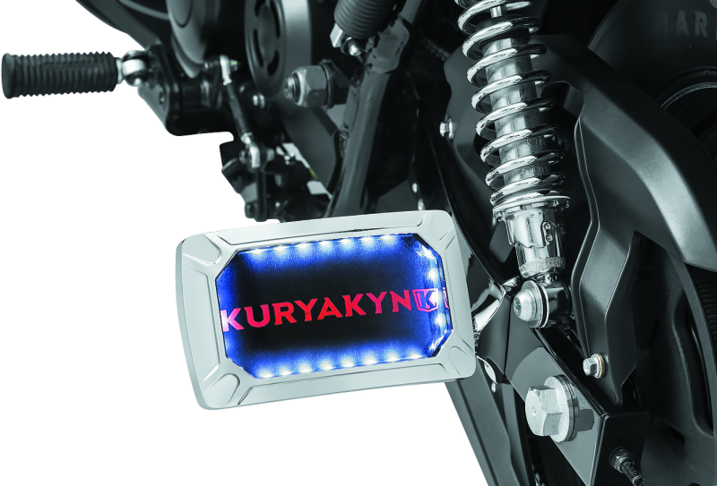 Kuryakyn Fits Nova Curved Horizontal Mount Side License Plate Holder Chrome