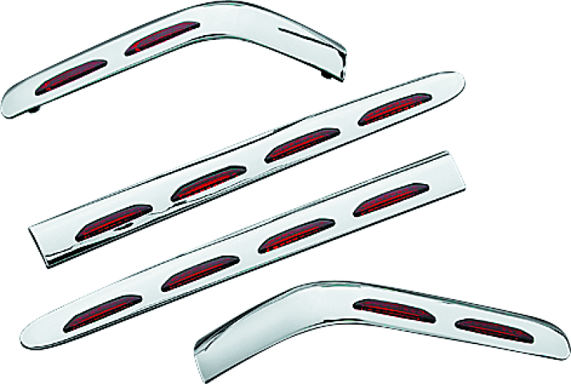 Kuryakyn Fits L.E.D. SaddLebag MoLding Set 4 Piece 01-10 GL1800 Chrome