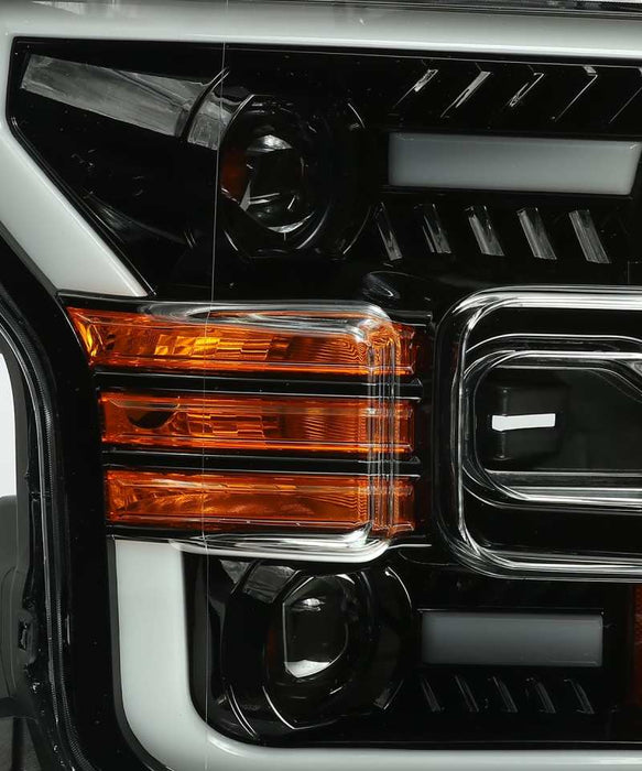 AlphaRex Fits 15-17 Ford F-150 PRO-Series Proj Headlights Plank Style Gloss Blk