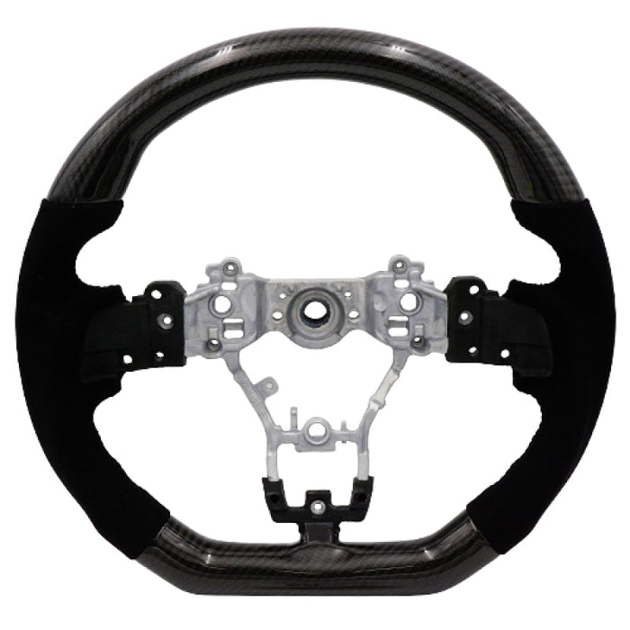 BLOX Racing Fits 15-21 Subaru Carbon/Alcantara Steering Wheel Black Stitching