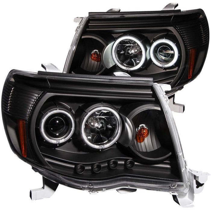 Anzo Fits 2005-2011 Toyota Tacoma Projector Headlights W/ Halo Black