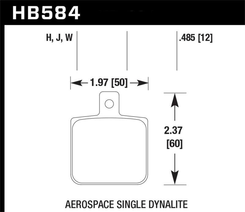 Fits Hawk Aerospace Single Dynalite 12mm Thickness HPS Street Brake Pads