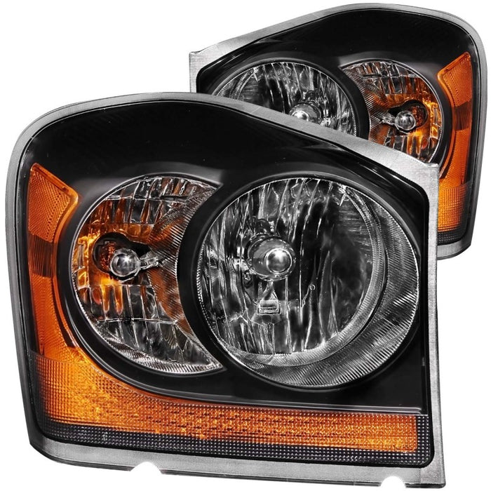 Anzo Fits 2004-2006 Dodge Durango Crystal Headlights Black