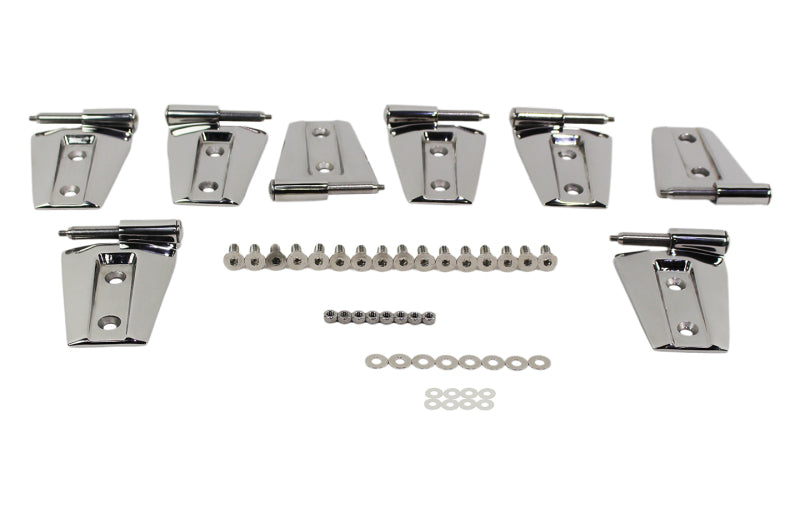 Kentrol Fits 07-18 Jeep Wrangler JK Door Hinge Set 8 Pieces 4 Door- Polished