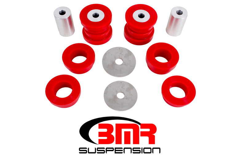 BMR Fits 15-17 S550 Mustang Rear Cradle Bushing Kit (Polyurethane) - Red