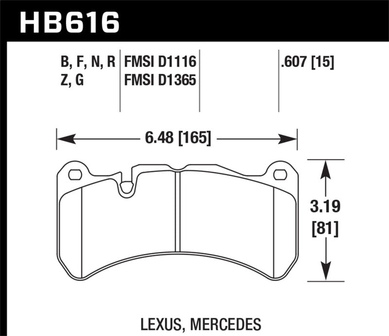 Fits Hawk 13-14 Ford Mustang GT500 HPS 5.0 Street Front Brake Pads