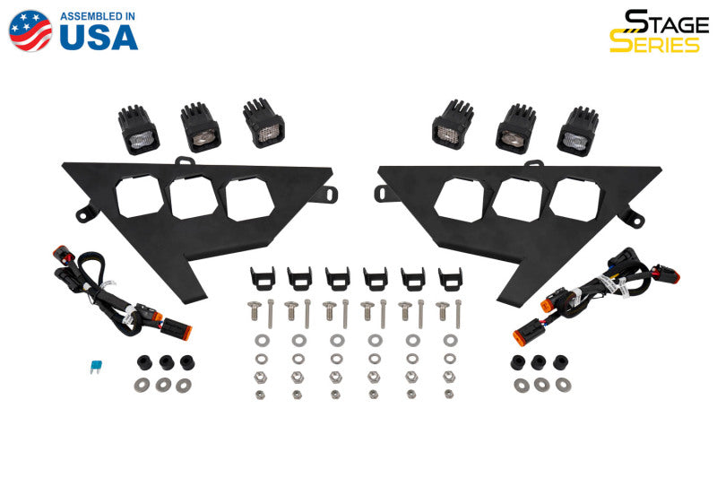 Diode Dynamics Fits 20-Present Polaris RZR C1 Headlamp Kit Sport - White ABL