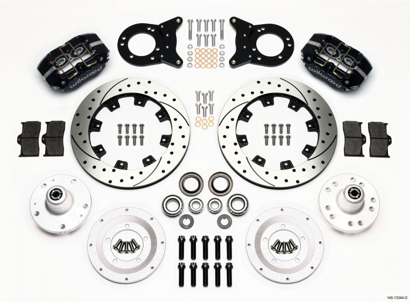 Wilwood Dynapro Dust-Boot Front Kit Fits 12.19in Drilled 1965-1969 Mustang Disc